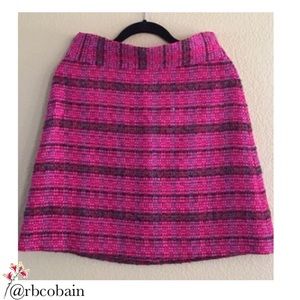 Kate Spade Pink and Black Plaid Skirt
